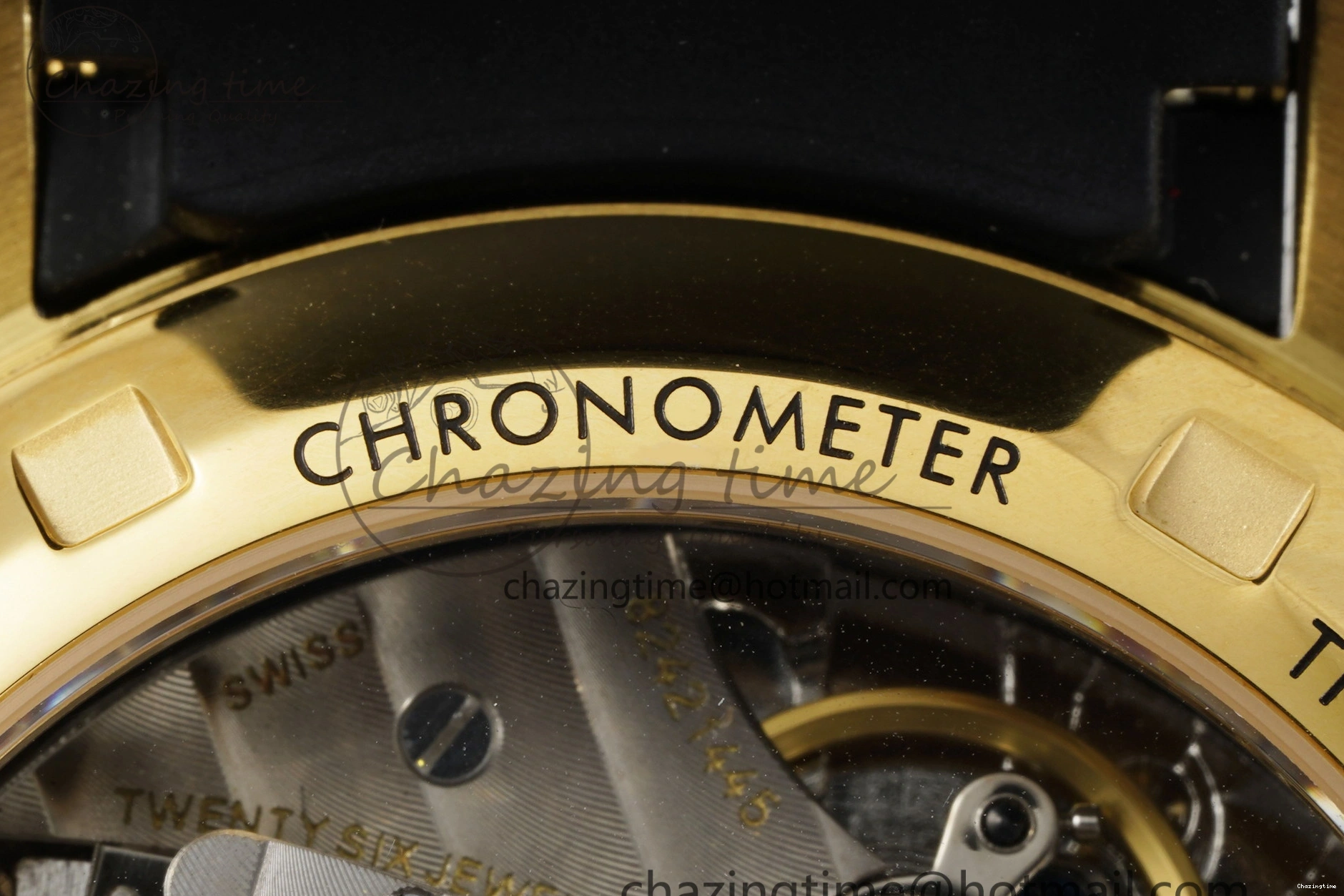 0327 TimelessDesign Speedmaster Moonwatch in Moonshine Gold YG RMF Best Edition YG Dial on Black Rubber Strap Manual Chrono 7834